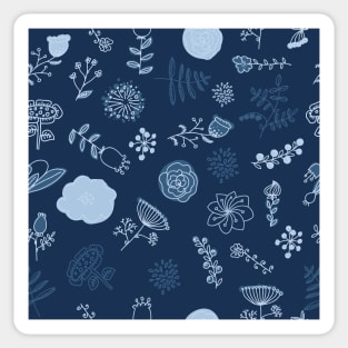 Elegance Seamless pattern with flowers Sticker